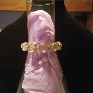 Faux Pearl and Faceted Stone Bracelet